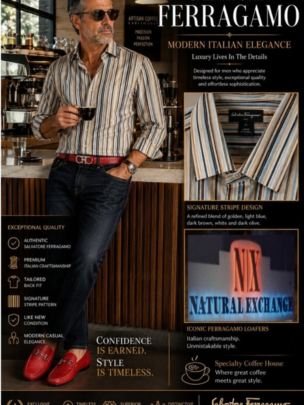 Salvatore Ferragamo -L-BUTTONS DOWN SHIRT